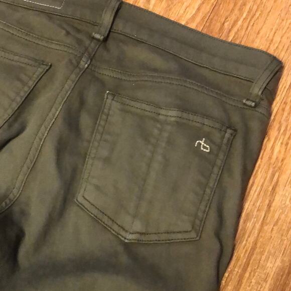 Rag & Bone Skinny Jeans in Distressed Fatigue Army Green Size 24 - Picture 9 of 12